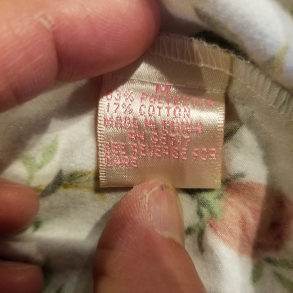 Sleep Club Tank & Shorts Set VTG Floral M EUC - Picture 5 of 11